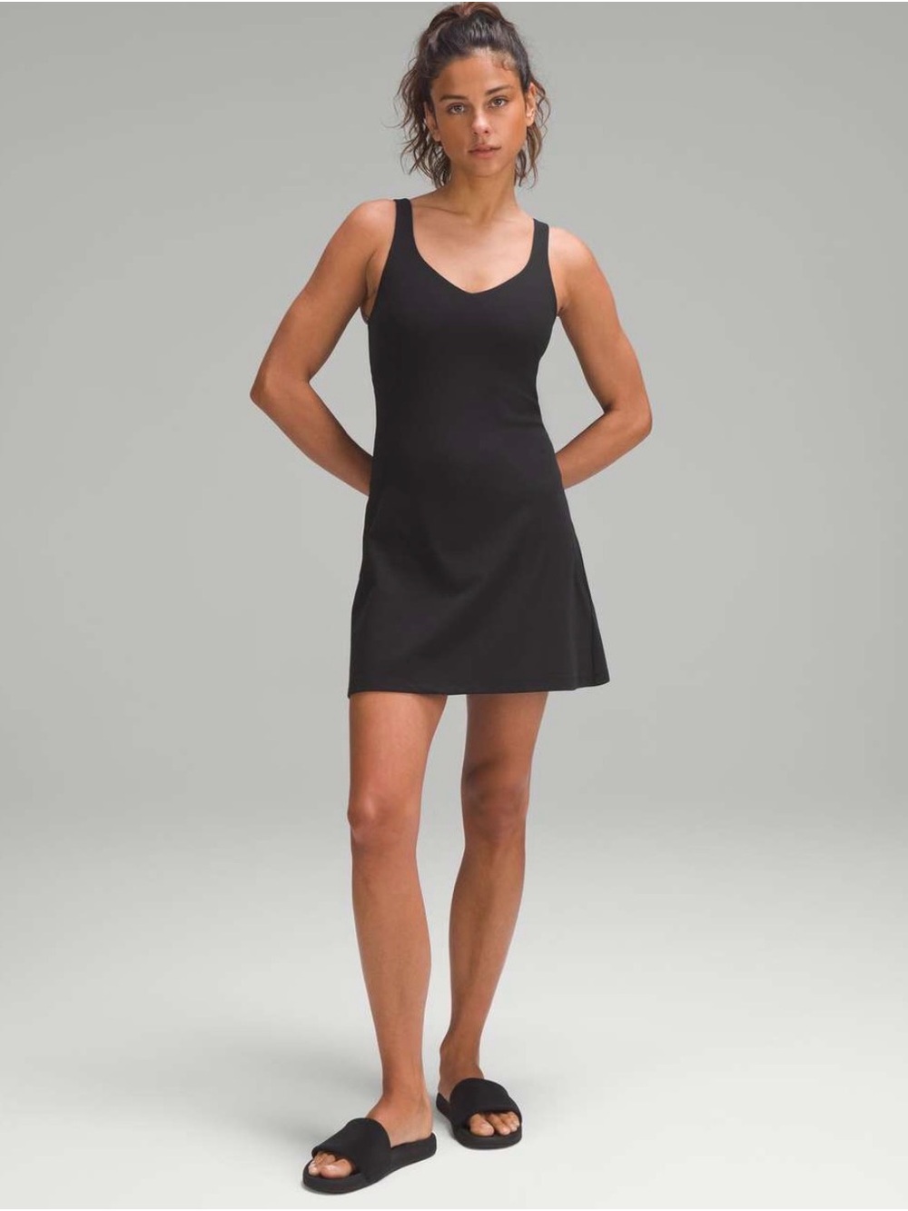 lululemon athletica Black Sleeveless Slip Dress